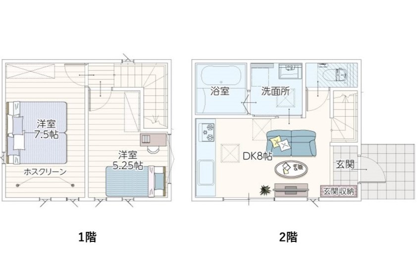 アイダ設計1_ブラーボミニマル_間取り図